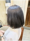 アイスグレー♯ボブ♯ハイライト♯インナー♯ブリーチ