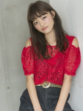 ロンド ルージュ 銀座店(Lond rouge) 眉ラインの前髪おススメ！セミロングヘア