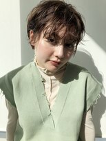 アイティー バイ アルバム 中野店(IT by ALBUM) 無造作ショート_耳かけウェーブパーマフォギーベージュ_27133