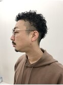 メンズ×2ブロックパーマ