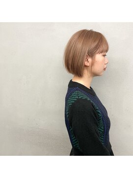 タグ(#tag) #ハイトーンベージュ×ミニボブ