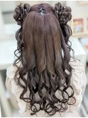ハーフツインお団子ヘア☆+゜
