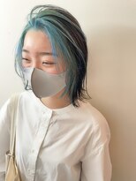 ヒビヲ(HIBIO)&nbsp;ダブルカラーピンクベージュピンクカラーケアブリーチミニボブ