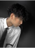 ソフトツイストスパイラル×マッシュ×ショート×黒髪×短髪