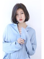 オーロ 緑地公園店(ORO)&nbsp;ローライトココアブラウン大人かわいいゆるふわシアーカラーボブ