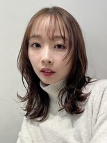 ノイ(noi) 顔周りレイヤーカットくびれヘアミルクティーベージュカラー