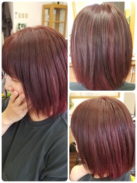 クリア 美容室 暖色系で暖かい雰囲気に♪