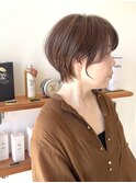 ショートボブ/ショート/マロンブラウン/髪質改善