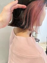 エミス バイ メルト 吉祥寺(emis by melt)&nbsp;【堀惠】インナーカラーイヤリングカラーピンク吉祥寺ブリーチ