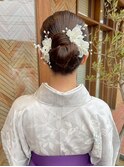 大人綺麗うなじスッキリアップヘア！結婚式 二次会 花嫁 着物