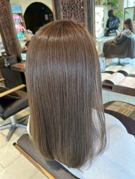 ヘアリゾート粋 ティガ 池袋店(tiga) 質感再生カラー/ショコラブラウン/丸みロング