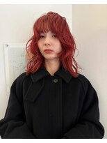 ユー(yew)&nbsp;ミディアム／オレンジカラー／ダブルカラー／暖色カラー