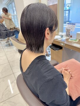 アッシュ 下北沢店(Ash) ショートからのばしかけでもかわいいパツッとボブ