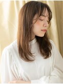 透明感カラーシースルーバングレイヤーロングY上尾30代40代