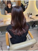 ピンクブラウン×インナーピンクラベンダー　暖色　ロング横浜★