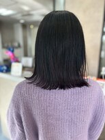 ホワイトストーン WHITE STONE 暗めカラー艶感ストレートボブ