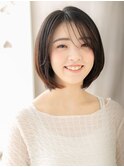 アッシュブラック/ダークグレー/ハッシュカット/内巻きボブe