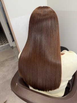 サロウィン 大宮Crest店(SALOWIN) ◯ブラウンベージュ　美髪縮毛矯正　ロング　韓国ヘア　艶髪
