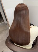 ◯ブラウンベージュ 美髪縮毛矯正 ロング 韓国ヘア 艶髪
