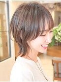 大人可愛い20代30代40代50代ウルフレイヤーボブ丸みショートボブ