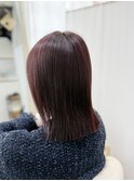 ブリーチなし高発色の鮮やかレッドミディ