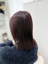 ウミネコ美容室 センター北hanare店(Umineko美容室)&nbsp;ブリーチなし高発色の鮮やかレッドミディ