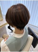 40代50代60代ひし形小顔ショートボブ絶壁解消白髪ぼかし