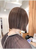 ダークパープルナチュラルショートミルクブラウン