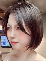 ピス 堀江(PIS) 韓国風顔まわりレイヤーボブ&艶チョコレートブラウン★