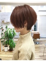 レンク(LENC)&nbsp;Coast.ショートヘア×前下がり×レッドベージュ