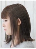 インナーグレージュ♪切りっぱなしボブ