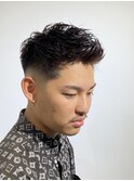 東京バーバー日本橋フェードアイロンパーマショートスタイル