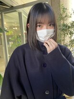 アクアオモテサンドウ(ACQUA omotesando)&nbsp;△ぱっつん前髪前下がりロブヘアストレートヘア髪質改善