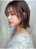 #フェミニティボブ#シアーグレージュ#波巻きカール3