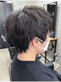 メンズ/アップバング/ツーブロックマッシュ/束感ショート