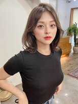 ハニーシブヤ(HONEY shibuya) 大人可愛い20代30代40代韓国ガーリーボブ×オリーブベージュ