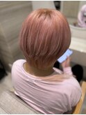 黒髪カタログ　グレーベージュ　レイヤーロング