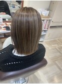 可愛い☆白髪ぼかしハイライト