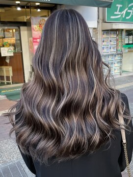 エトラ 渋谷店(etora) ハイライトカラー アッシュブラウン ケアブリーチ