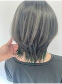 ネオウルフ/インナーカラー/カーキグレージュ/30代40代50代