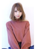 ことりベージュローライト大人かわいい小顔スリークボブ大人ボブ