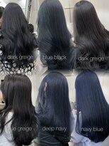 シーン(seen)&nbsp;【くびれヘア×ブルーカラー】ブルーブラック グレージュ 小顔