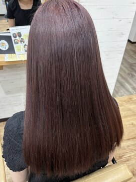 スカイ(SKY) 髪質改善縮毛矯正韓国風レイヤーカットダブルカラーベージュ