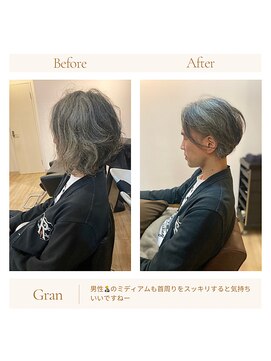 グランバイ アトリエドングリ(Grand × AtlierDonguri) お客様髪質改善データ1565(メンズワンレン)