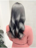 20代30代40代髪質改善カラーブルーブラック艶感ロングヘア