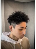 フェザーパーマ/スパイキーショート[榴岡/メンズ/理容室]