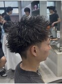 渋谷スパイキーパーマスパイキーショートパーマ刈り上げショート