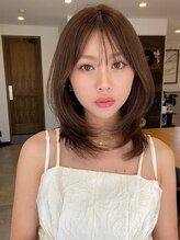 シェイト(ciate) ミディアムレイヤー×ブリーチなしグレージュ/Insta→@ciate_mst