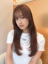 ロンド ブランシュ 錦糸町北口(Lond blanche)&nbsp;ブリーチなしチェリーブラウン髪質改善イルミナカラー韓国