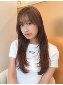 ブリーチなしチェリーブラウン髪質改善イルミナカラー韓国